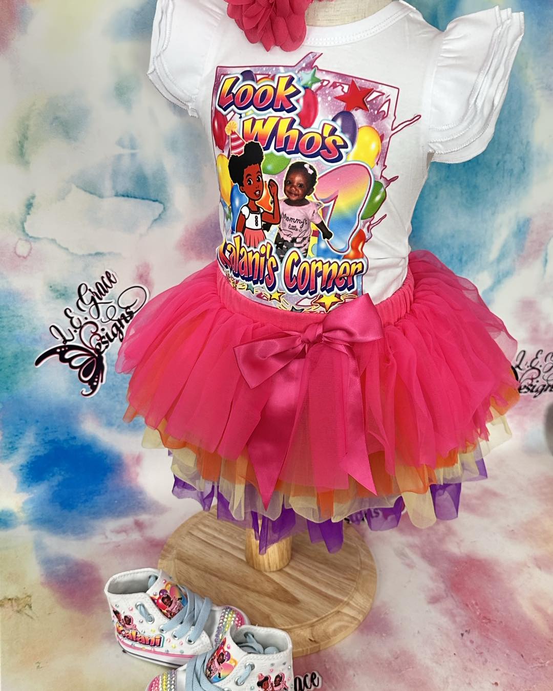 Custom Ruffle shirt and Tutu Set