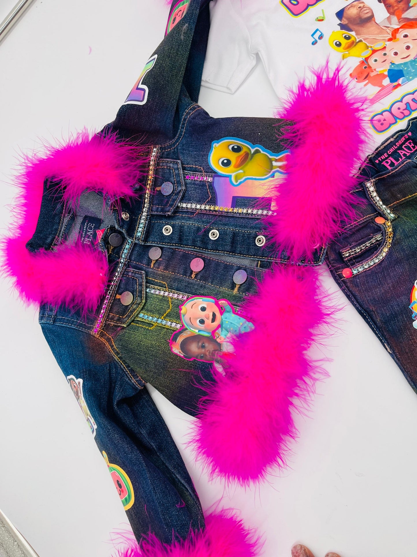 Custom Denim Pant & Jacket Set - Girls