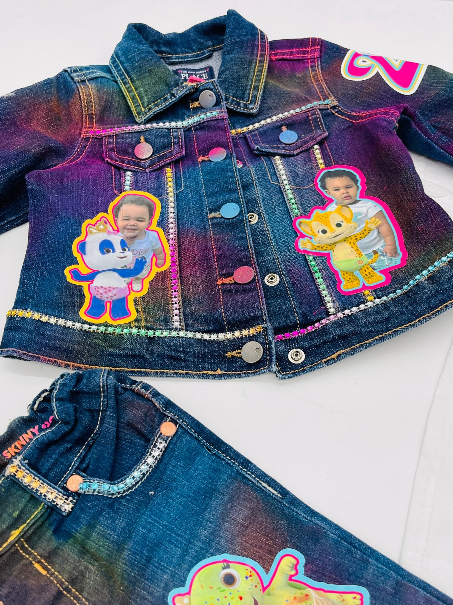 Custom Denim Pant & Jacket Set - Boys